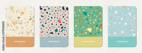 Notepad cover design. Terrazzo abstract