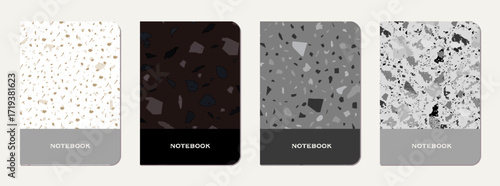 Notepad cover design. Terrazzo abstract