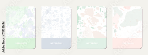 Note book cover design. Terrazzo abstract
