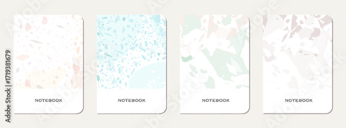 Notepad cover design. Terrazzo abstract
