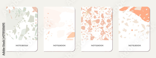 Note book cover design. Terrazzo abstract