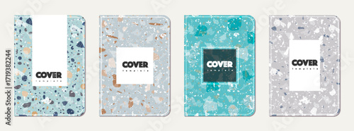 Notebook cover design. Terrazzo abstract