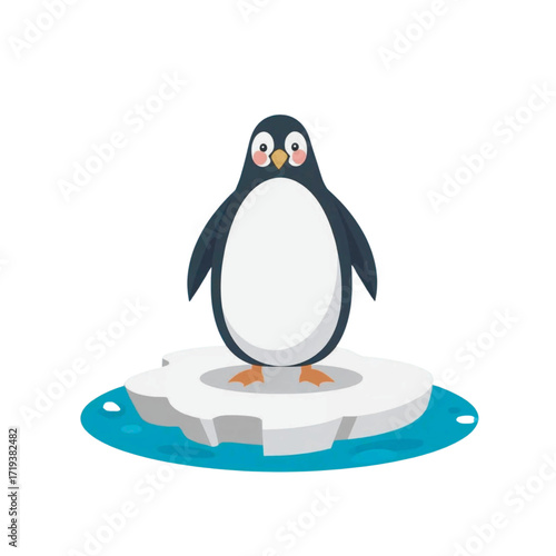penguin on ice