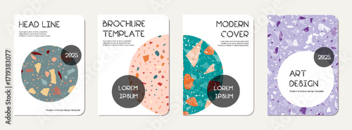 Notebook cover design. Terrazzo abstract