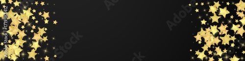Magic stars vector overlay.  Gold stars scattered