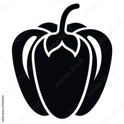 Solid black pepper stands alone displaying its symmetric and clean design against the blank setting