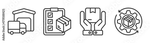 Supplier icon set multiple concept collection