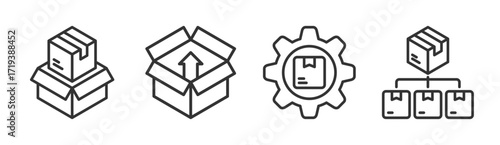 Supply icon set multiple concept collection