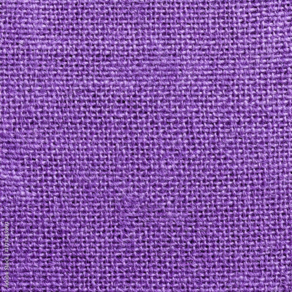 Fototapeta premium Purple Burlap Fabric Texture Background for Crafts and Design.