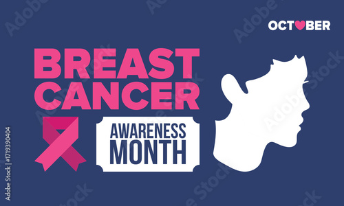 Breast Cancer Awareness Month. Pink october. Pink ribbon. Woman healthcare. Celebrate annual. Medic concept. Girl solidarity. Cancer prevention. Female disease. Poster, banner and background. Vector