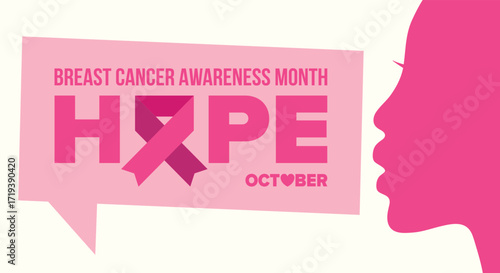 Breast Cancer Awareness Month. Pink october. Pink ribbon. Woman healthcare. Celebrate annual. Medic concept. Girl solidarity. Cancer prevention. Female disease. Poster, banner and background. Vector