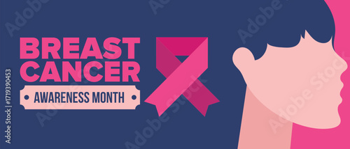 Breast Cancer Awareness Month. Pink october. Pink ribbon. Woman healthcare. Celebrate annual. Medic concept. Girl solidarity. Cancer prevention. Female disease. Poster, banner and background. Vector