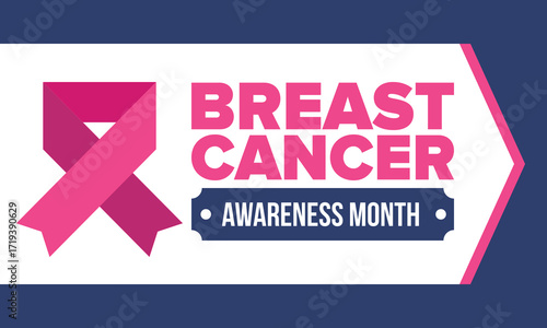 Breast Cancer Awareness Month. Pink october. Pink ribbon. Woman healthcare. Celebrate annual. Medic concept. Girl solidarity. Cancer prevention. Female disease. Poster, banner and background. Vector