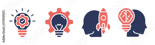 Innovation icon set multiple concept collection