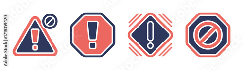 Risk icon set multiple concept collection
