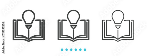 Bulb icon. Thin line icon vector
