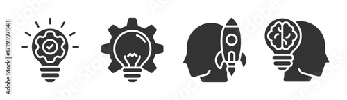 Innovation icon set multiple concept collection