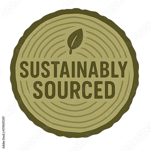 sustainably sourced product label