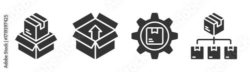 Supply icon set multiple concept collection