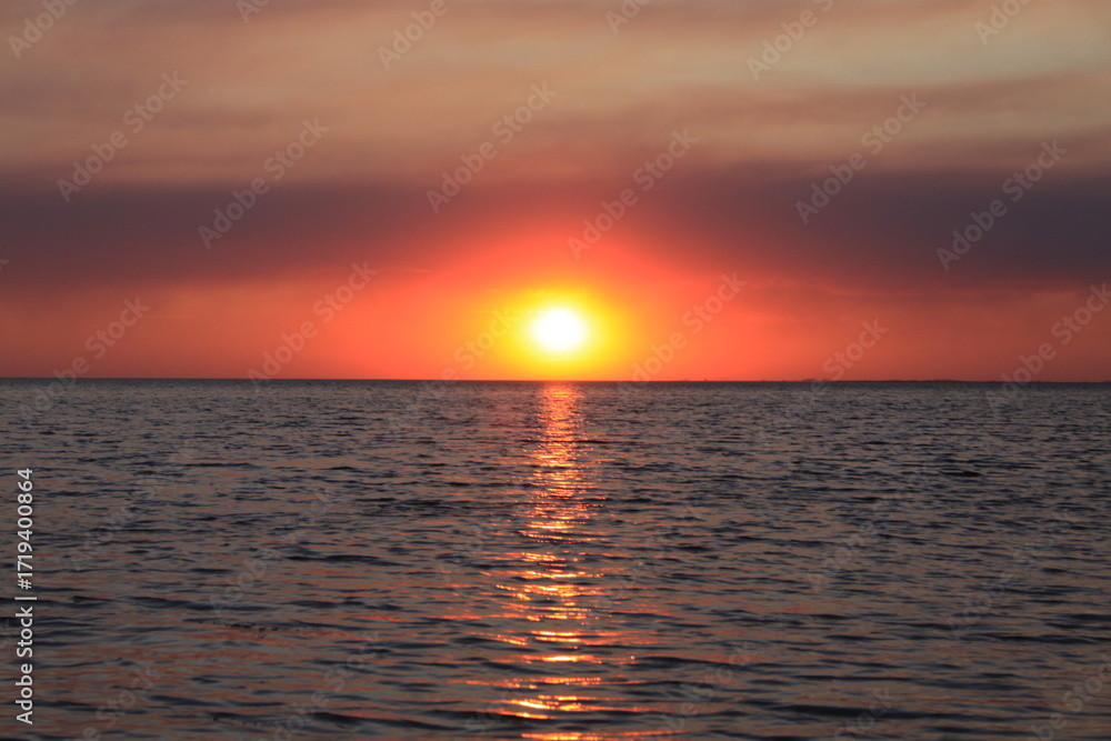 Fototapeta premium sunset over the ocean