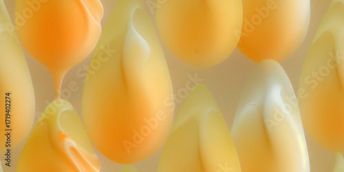 Golden brown abstract background with 3D wavy stripes and smooth gradient texture, elegant modern wallpaper for business and design