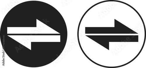 Transfer arrows icon set. Exchange symbol. Change sign