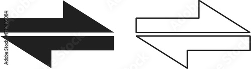 Transfer arrows icon set. Exchange symbol. Change sign