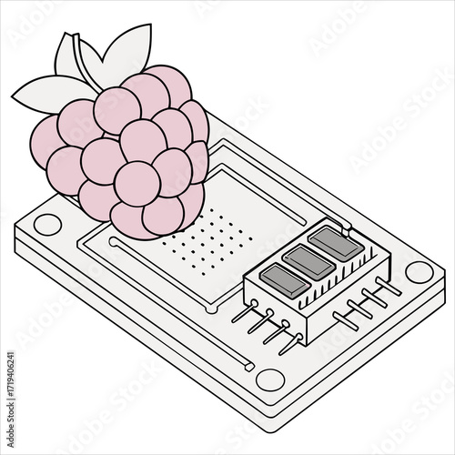 View of computer chip

