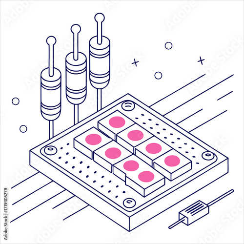 View of computer chip
