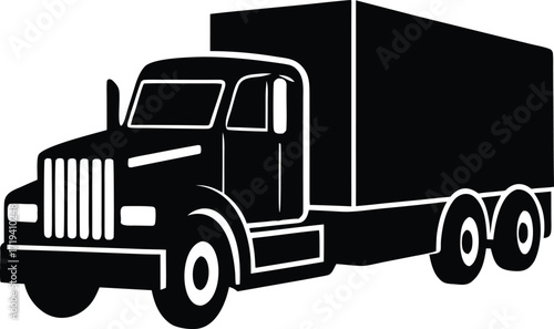 truck silhouette  truck icon  vector illustration .eps