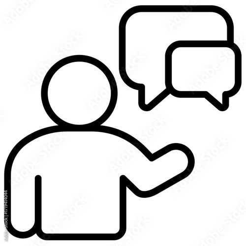 Bild auf Leinwand Communication Skills Icon