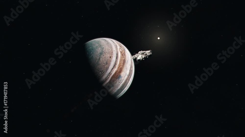 Extraterrestrial Visitor Entering Solar System as Seen From Behind in 4K Resolution