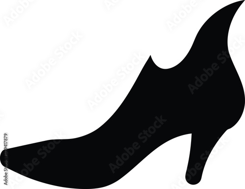 witch shoe silhouette  witch shoe icon isolated on.eps