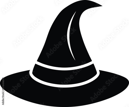 wizard hat silhouette  wizard hat icon isolated on.eps