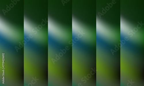 Abstract vertical stripes of deep green and vibrant blue with soft light gradients evoke a sense of natural depth and serene energy