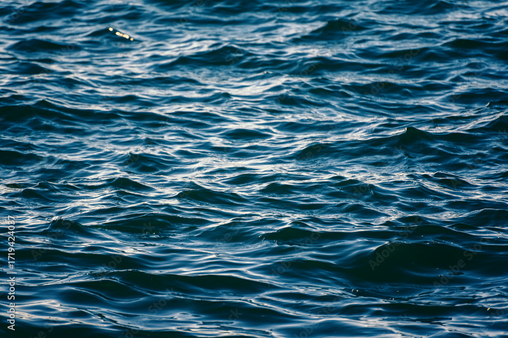 Fototapeta premium Calm blue sea surface with gentle ripples.