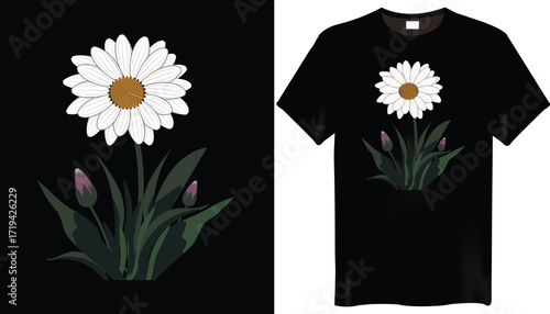 Daisy Flowers T-Shirt Design