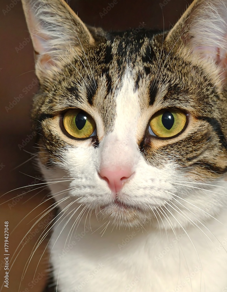 Fototapeta premium Close-up tabby cat portrait
