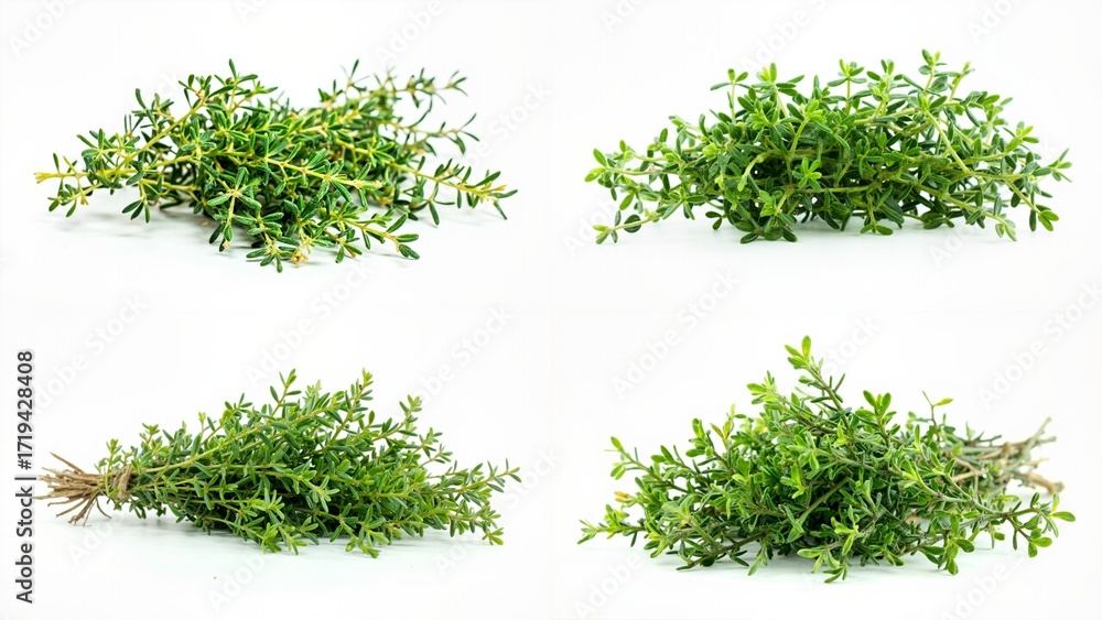 Naklejka premium A bunch of thyon spica on white background scene illustration cartoonish design layers movement backgrounds gesture colorful style motion composition creative expression frame emotion