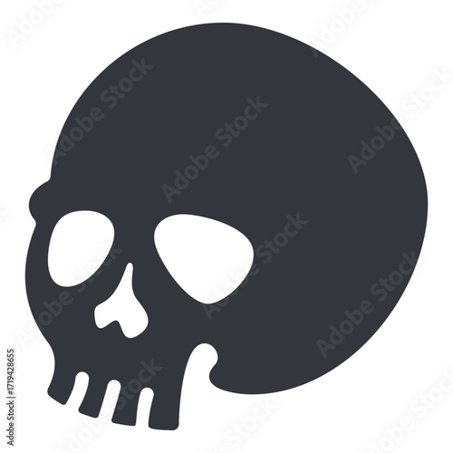 Vector Black Basic Icon - Skull