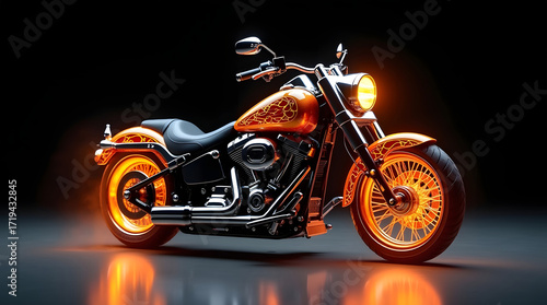 Flaming Ride: The Fire-Wheel motorcycle Created with Generative AI technology