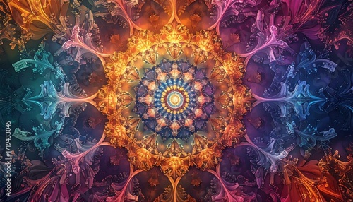 Vibrant Mandala A Symphony of Colors and Intricate Design