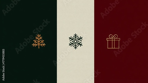 Vintage Texture Christmas Icon Collection (Classic Holiday Card & Branding Material)