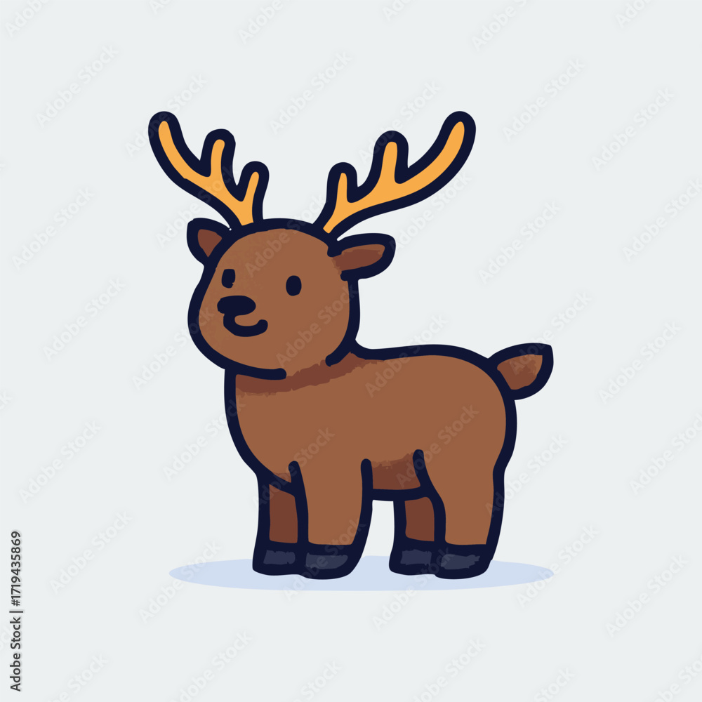 Fototapeta premium Festive Holiday Reindeer Vector Design