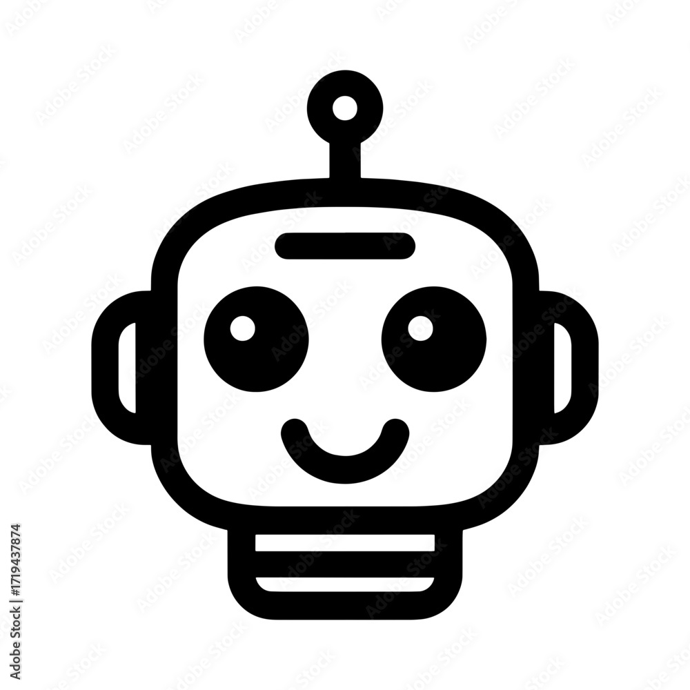 Obraz premium cartoon robot head