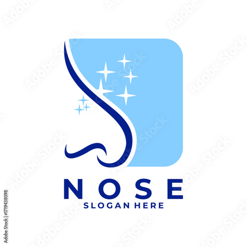Perfect nose logo design vector. Nose clinic logo design icon
