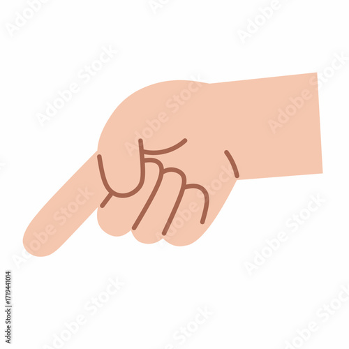 Wallpaper Mural Simple Flat Style Pointing Downward Human Hand Finger Graphic Element Torontodigital.ca