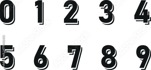Red Digital Digits Number A Bold Numeric Display