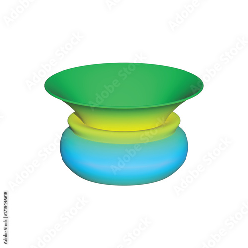 Gradient Funnel Vessel – 3D Sacred Geometry with Layered Descent and Scalar Resonance