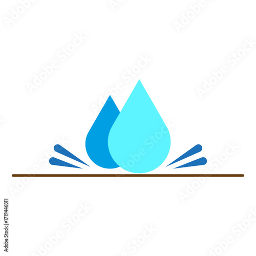 Water drop symbol. Liquid aqua emblem. Clear pure fluid Vector. Nature hygiene icon.